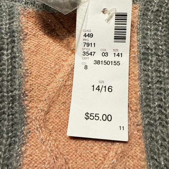 Avenue Lurex Color Blocked Sweater 14/16 - Picture 11 of 11